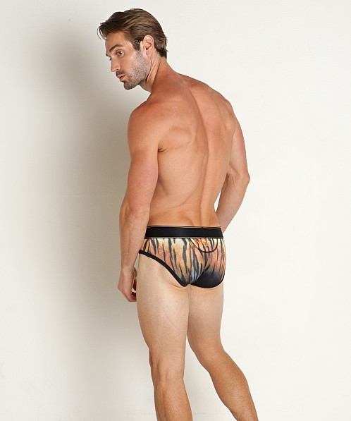 Skull & Bones Brief Tiger Ombre Print