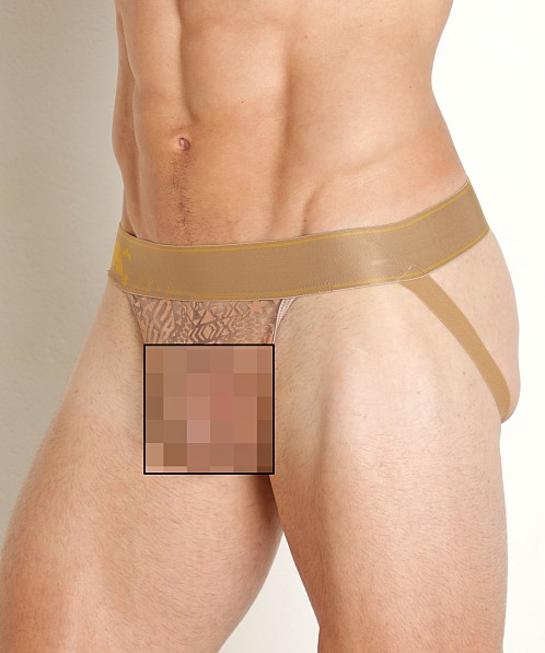 Skull & Bones Burnout Jockstrap Tan