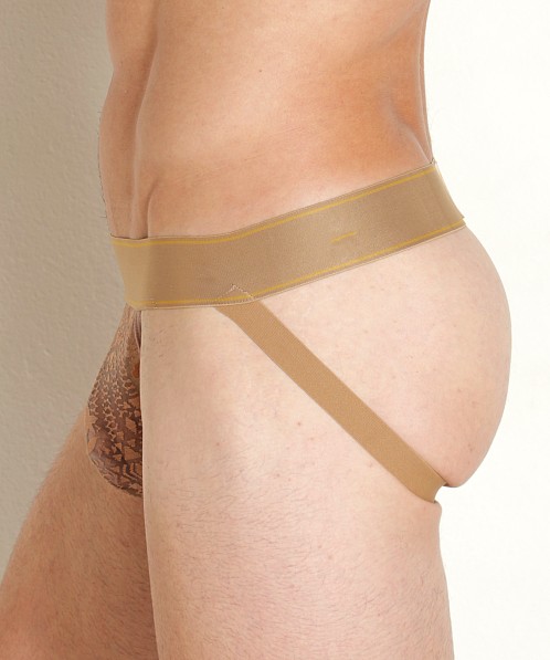 Skull & Bones Burnout Jockstrap Tan