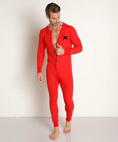 Skull & Bones Signature Union Suit Red