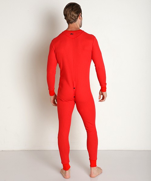 Skull & Bones Signature Union Suit Red