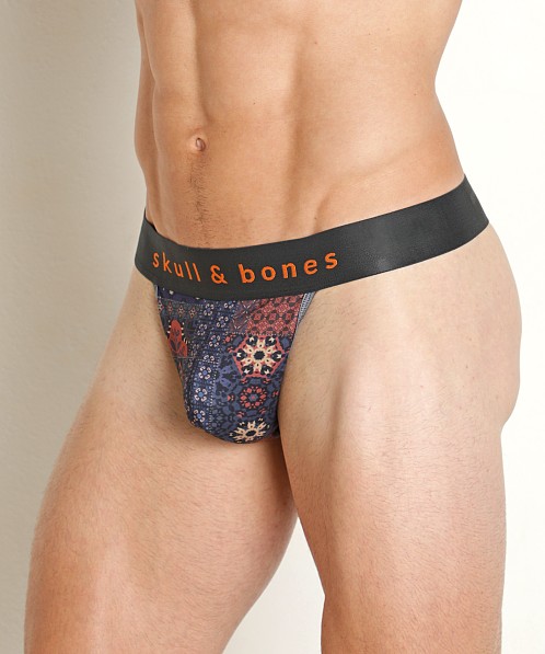 Skull & Bones Thong Patchwork Print