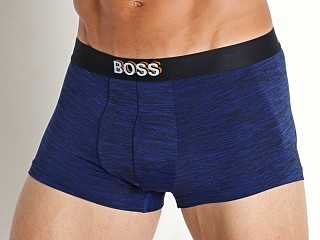 Model in cobalt heather Hugo Boss Micro Trunk