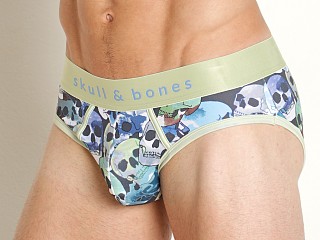 Model in mosaic skull neon print Skull & Bones Brief