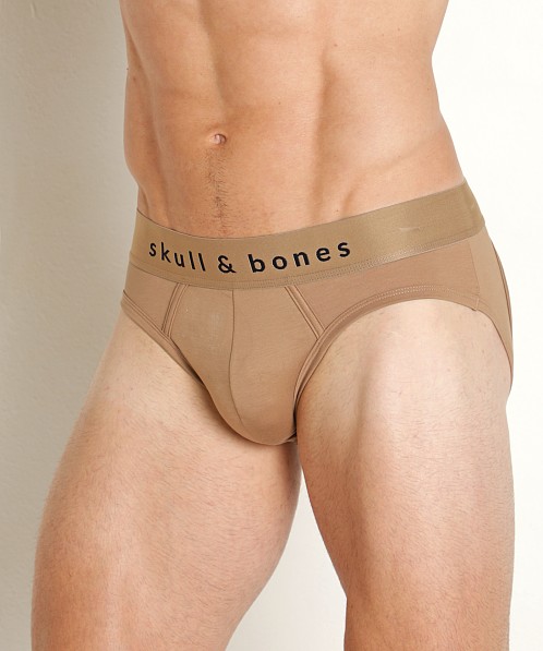 Skull & Bones Just The Bones Peek-A-Boo Brief Tan