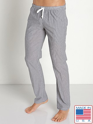 Model in black Rick Majors Sahara Cotton Pinstripe Pants