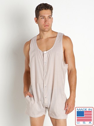 Model in stone Rick Majors Sahara Cotton Pinstripe Singlet