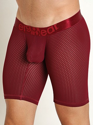 Model in burgundy Ergowear MAX ULTRA Long Boxer