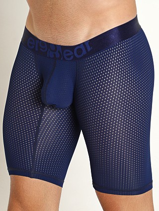 Model in navy Ergowear MAX ULTRA Long Boxer