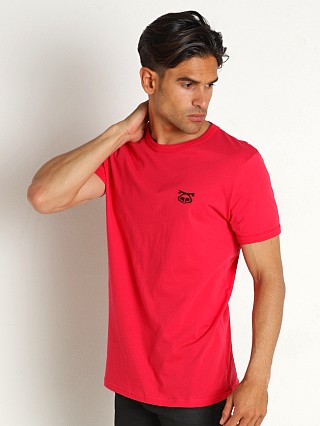 Model in red Nasty Pig Brandmark T-Shirt