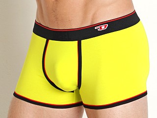 Model in neon yellow Diesel Damien Trunk