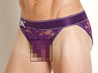 Model in purple Skull & Bones Burnout Sport Brief