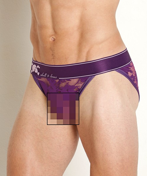 Skull & Bones Burnout Sport Brief Purple