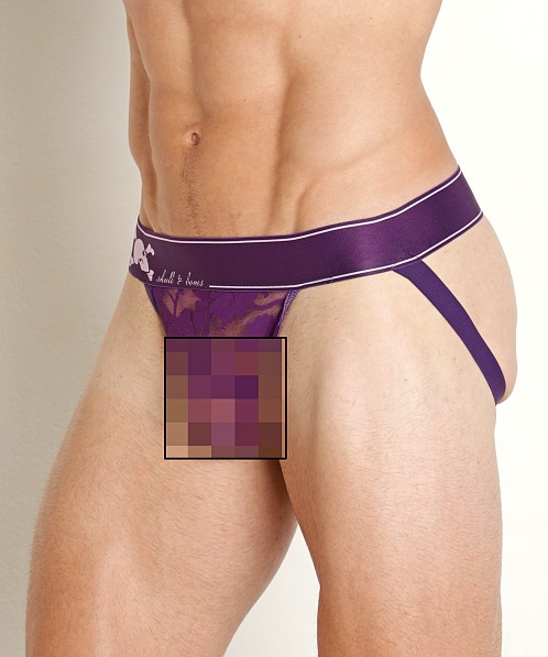 Skull & Bones Burnout Jockstrap Purple