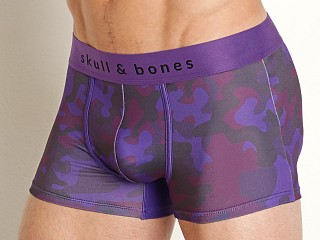 Model in purple camo Skull & Bones Trunk