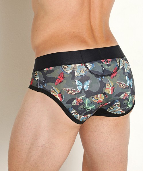 Skull & Bones Brief Camo Butterfly Print