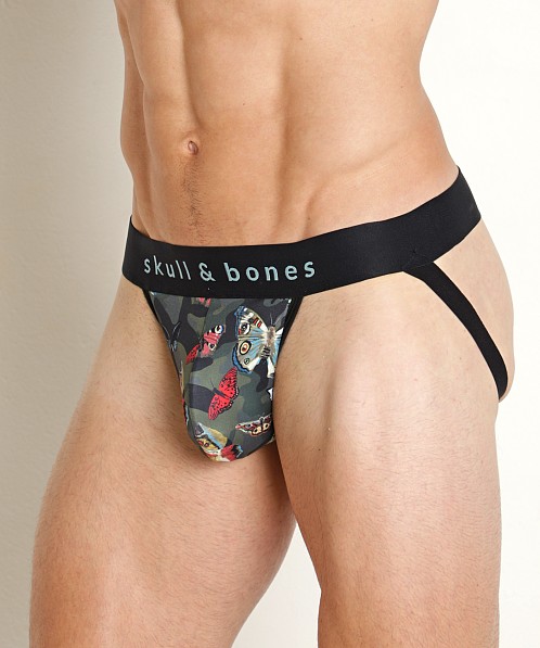 Skull & Bones Jockstrap Camo Butterfly Print