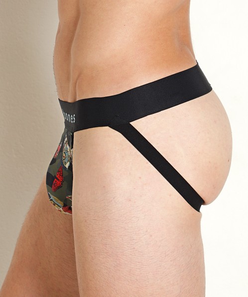 Skull & Bones Jockstrap Camo Butterfly Print