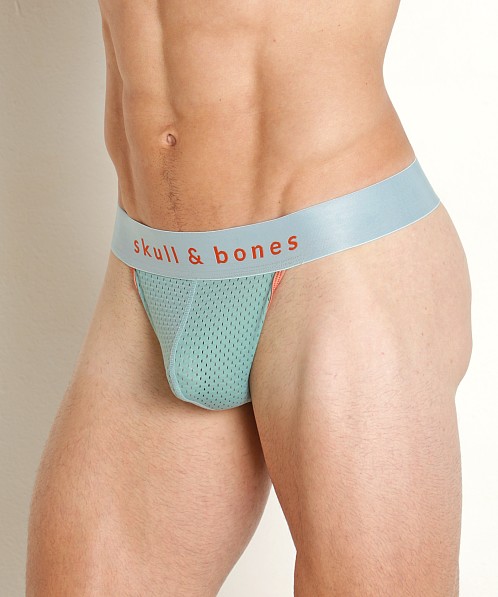 Skull & Bones Mesh Thong Agate