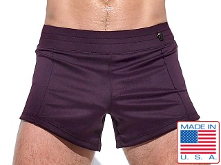 Model in amethyst Rufskin Relono Fitted Sport Short