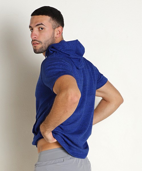 Under Armour Rival Terry Short Sleeve Hoodie Royal Blue