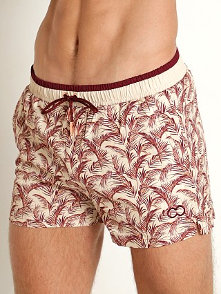 Model in hawaiian pastel print 2eros S70 Print Swim Shorts