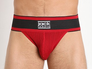 Model in red/black Jack Adams Athletic 2.0 Jockstrap