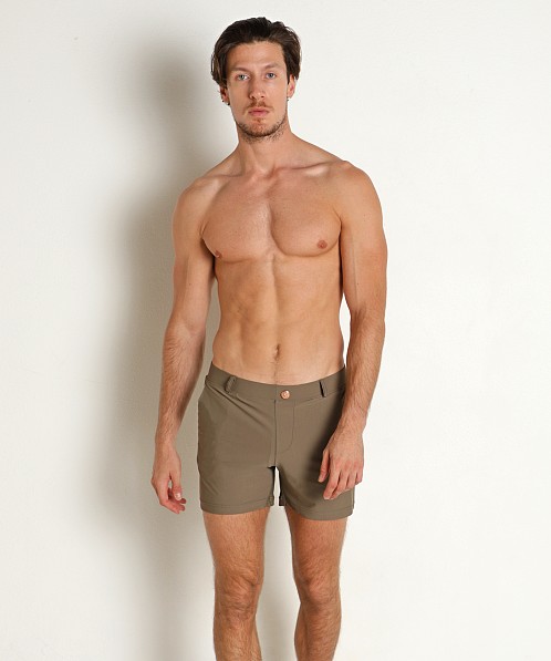 2eros S60 Bondi Swim Shorts Shataki Mushroom Brown