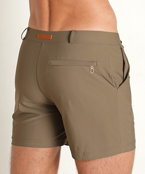 2eros S60 Bondi Swim Shorts Shataki Mushroom Brown