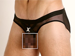 Model in black Gregg Homme X-Tra Brief