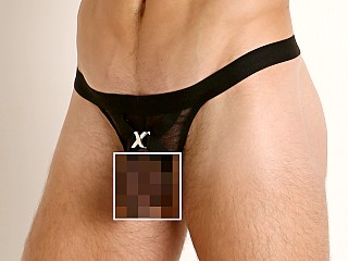 Model in black Gregg Homme X-Tra Thong