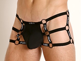 Model in black Gregg Homme Octane 3.0 Harness Trunk Bottom