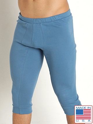 Model in dusk blue Go Softwear Santa Fe 3/4 Lounge Pant