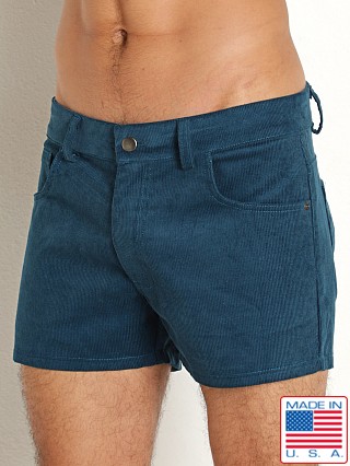 Model in ocean LASC Corduroy 5-Pocket Short Shorts