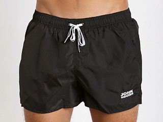 Model in black John Sievers Natural Pouch Swim Shorts