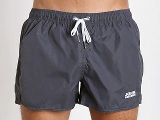 Model in steel grey John Sievers Natural Pouch Swim Shorts