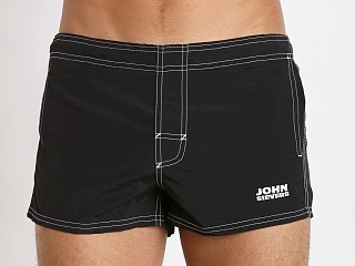 Model in black John Sievers Natural Pouch Swim Trunk