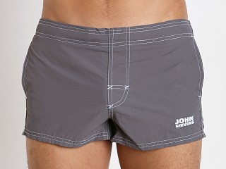 Model in steel grey John Sievers Natural Pouch Swim Trunk