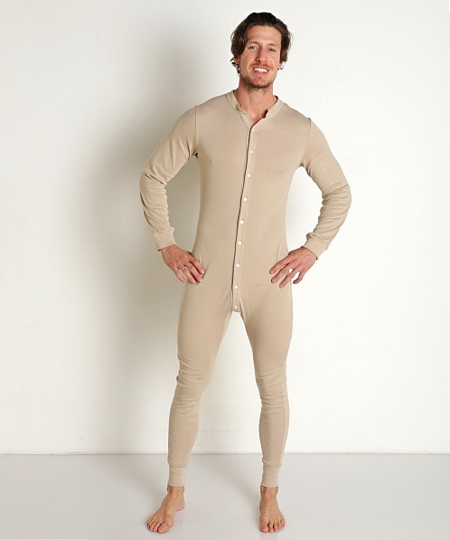 Go Softwear Lumberjack Button Back Union Suit Pebble Tan