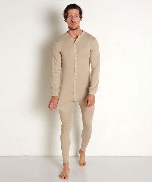 Go Softwear Lumberjack Button Back Union Suit Pebble Tan