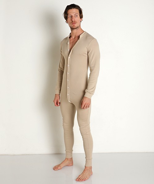 Go Softwear Lumberjack Button Back Union Suit Pebble Tan