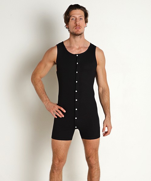 Go Softwear Lumberjack Open Back Onesie Black