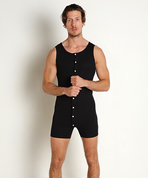 Go Softwear Lumberjack Open Back Onesie Black