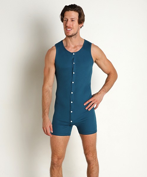 Go Softwear Lumberjack Open Back Onesie Teal