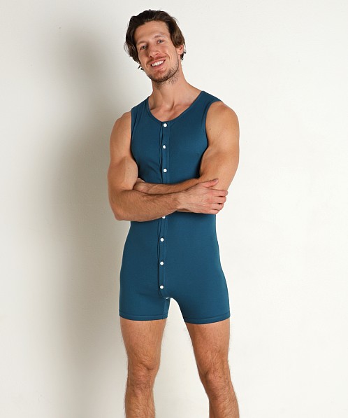 Go Softwear Lumberjack Open Back Onesie Teal