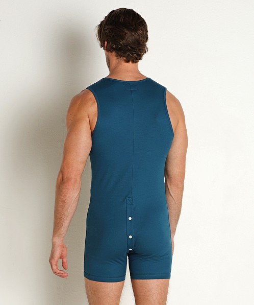 Go Softwear Lumberjack Open Back Onesie Teal