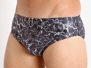 Model in black Speedo Eco Pro LT Hex Shimmer Pool Swim Brief