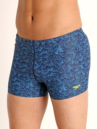 Model in ocean depths Speedo Puzzle Palm Square Leg Swim Trunk