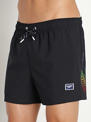 Model in anthracite Speedo Rainbow Pride 14" Volley Swim Short