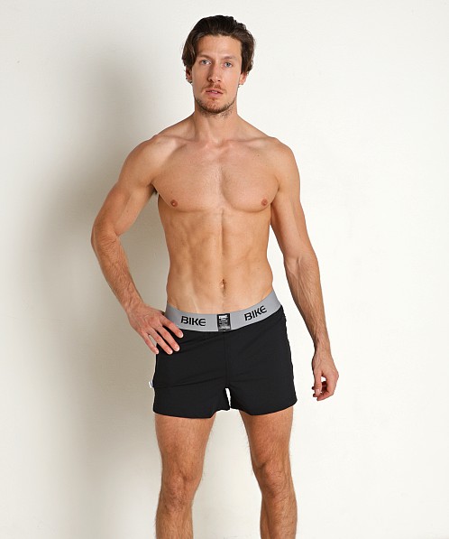 Bike Athletic Short with Built-In Jockstrap Black